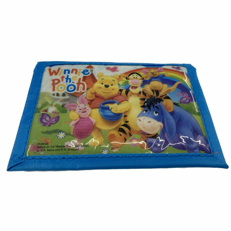 財布 ディズニー くまのプーさん 三つ折り財布 ブルー 【在庫処分】【訳あり】【4点までメール便対応】 カラフル 子供用財布 可愛い キャラクター財布 小銭入れ...