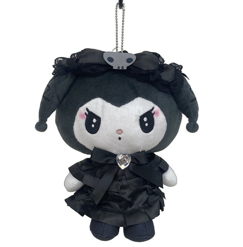 ポーチ サンリオ ビッグ ポーチ メロクロ ブラック クロミ レディース 子供用 ゴスロリ 黒系 マスコット かわいい おしゃれ 小物入れ コスメポーチ ファスナー付き 通販 人気 プレゼント(4)