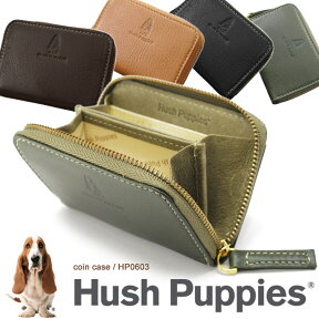 ハッシュパピー 小銭入れ ラウンドファスナー コインケース Hush Puppies ニック 革 キャッシュレス コンパクト ミニ財布 スマートウォレット HP0603