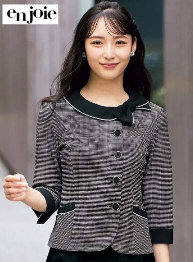 26051 七分袖オーバーブラウス 事務服 en joie 株式会社ジョア アンジョア