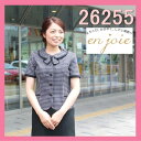 26255 アン ジョア オーバーブラウス フラットカラー リボン付 en joie 株式会社ジョア ガーデンチェック