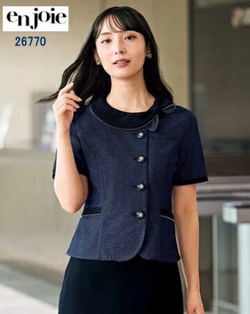 事務服 26770 オーバーブラウス リボン 半袖 en joie 株式会社ジョア アンジョア 事務服 26770 オーバーブラウス リボン 半袖 en joie 株式会社ジョア アンジョア