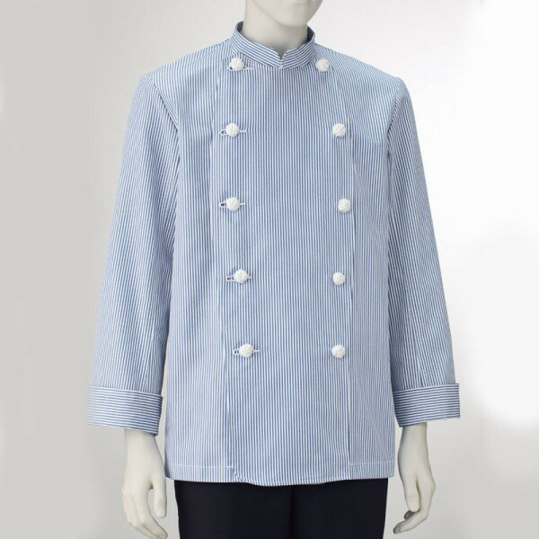 410-99 KAZEN カゼン 長袖 デニム レストラン キッチン シェフ 厨房 調理服 食品調理 【コックコート】