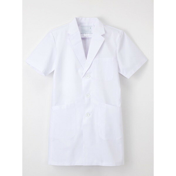 男子シングル半袖診察衣 kex-5112 白衣 ドクターウェアー 男性 ナガイレーベン 医療白衣