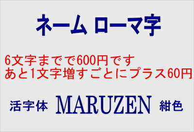 ネーム(ローマ字)★★必ずネーム刺繍する文字を【...の商品画像