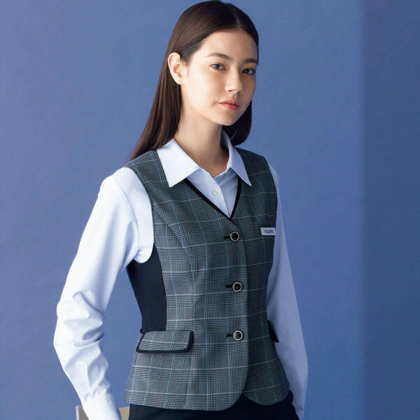 fv36339 ベスト ホルダーループ付 ユニフォーム 事務服 制服 FOLK nuovo フォーク