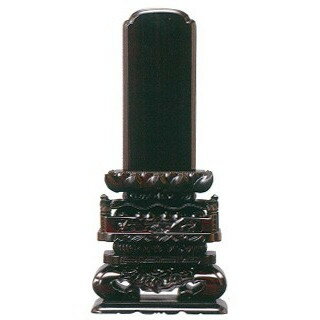 唐木位牌・柴檀 切高欄（4.0寸）【1名様名入れ付き】/ 彫文字・書き文字 戒名入れ 戒名 モダン位牌 名入れ無料 お彼岸 お盆 迎え火