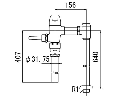 INAX　トイレ　フラッシュバルブ【CF-5114UA-C】　一般地用　洗浄水量10-15L便器用　中水用[納期4週間]　【CF5114UAC】　INAX・イナックス・LIXIL・リクシル