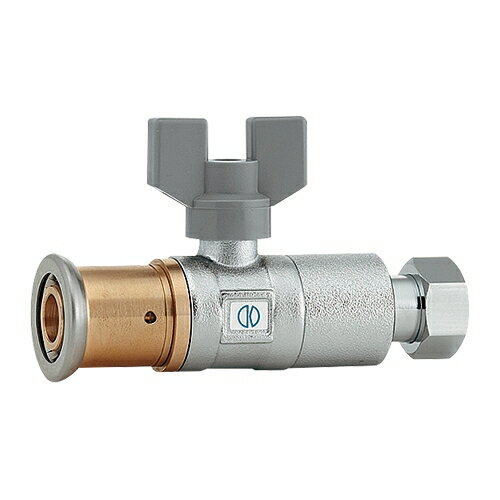 カクダイ 水栓材料 逆止弁つきボール止水栓(ワンタッチ・片ナットつき)【656-201-13A】 カクダイ 水栓材料 逆止弁つきボール止水栓(ワンタッチ・片ナットつき)【656-201-13A】