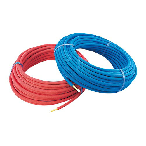 カクダイ　保温材つき架橋ポリエチレン管(赤) 20A【672-118-50R】