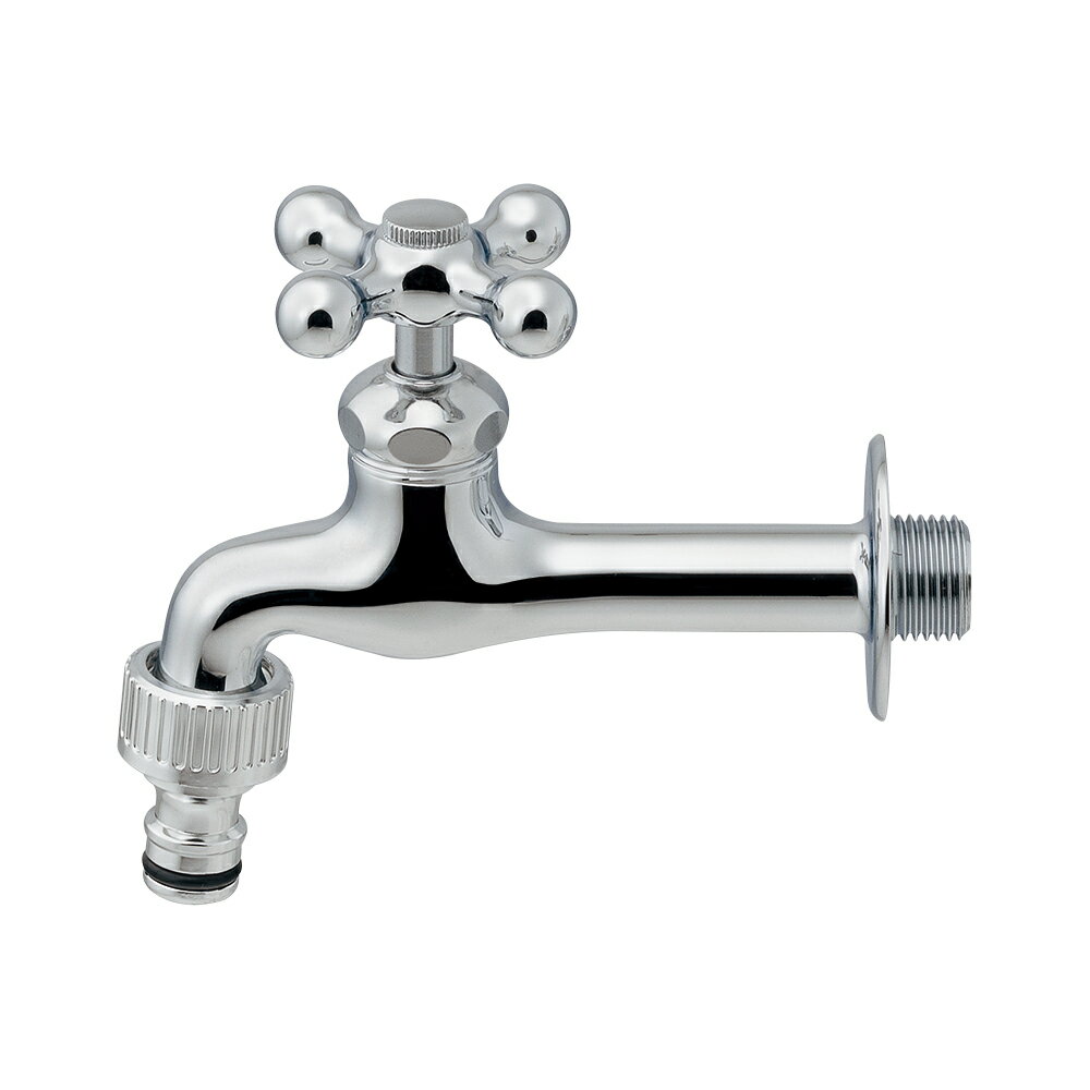 カクダイ 【701-121B-CH】 横水栓（ロング） 水栓金具 単水栓