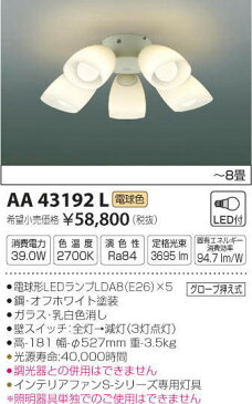 コイズミ KOIZUMI 照明 住宅用 インテリアファン【AA43192L】[新品]【RCP】