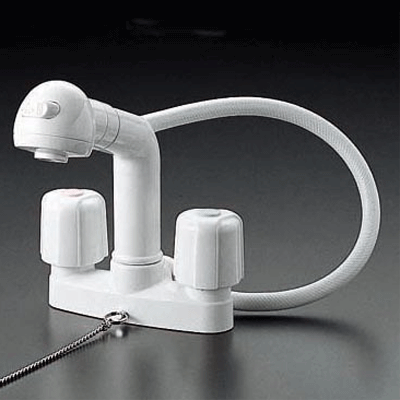 KVK　2ハンドル洗髪シャワー (ゴム栓付)　【KF64】【NP後払いOK】