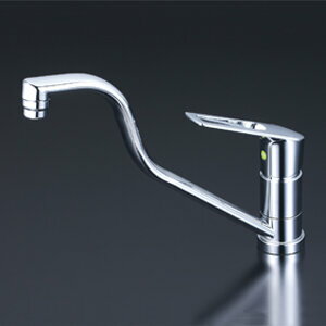 KVK 流し台用シングルレバー式シャワー付混合栓（Eレバー）上向パイプ【KM5011ZTHEC】