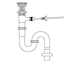 LIXIL リクシル 【LF-271SAC】 シリーズ名： シリーズ外 品名： ポップアップ式排水Sトラップ（排水口カバー付）