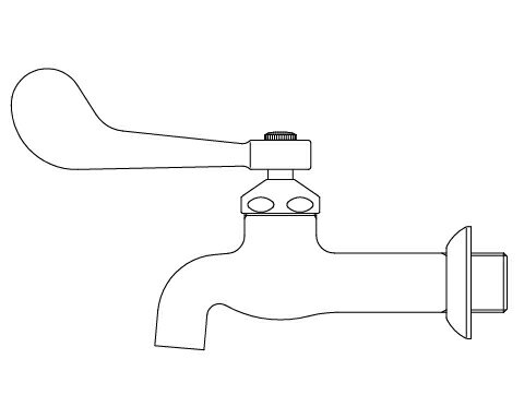 LIXIL リクシル 【LF-7KEZ-19】 シリーズ名： シリーズ外 品名： レバー式送り座付胴長横水栓