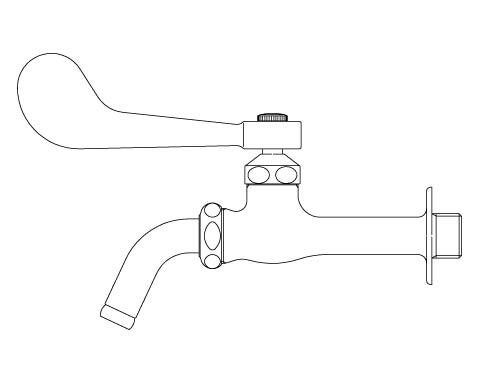 LIXIL リクシル 【LF-7KRZ-13】 シリーズ名： シリーズ外 品名： レバー式吐水口回転形胴長横水栓（水..