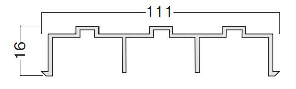 ノダ NODA 3本引き用 鴨居レール【P-876】 戸車引戸用 入数：1本