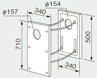 ノーリツ 給湯器 部材 0700560 BF給湯器取替アダプター120B 【0700560】