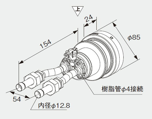 ノーリツ 給湯器 部材 0707488 循環アダプターMB2-1-SS 【0707488】