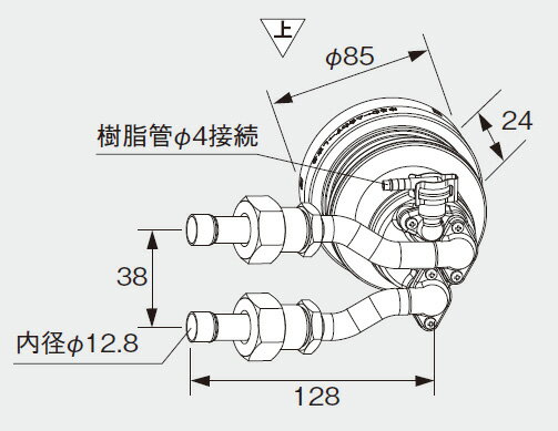 ノーリツ 給湯器 部材 0707490 循環アダプターMB2-1-TLR 【0707490】
