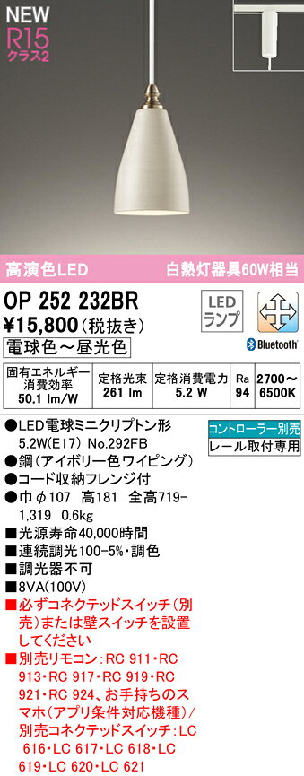 オーデリック ペンダントライト 【OP252232BR】【OP 252 232BR】 [2]