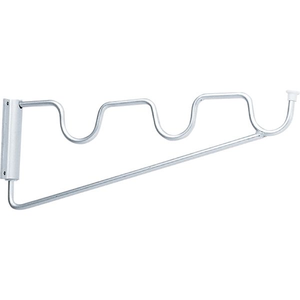 神栄ホームクリエイト バルコニー物干金物 横収納型 シルバー SK-62-3