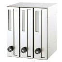 神栄ホームクリエイト 郵便受箱 縦型 ダイヤル錠付 前入後出型 3戸用 SMP-27-3FF