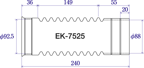 エムツーエム（M2M）　e-Joint（イージョイント）洋風Pタイプ便器用 / 和風便器用【EK-7525】(コード634603)