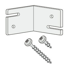 ノダ　壁固定金具　【P-627】玄関収納用　入数：10