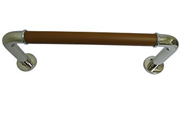 シロクマ 丸棒ニギリバー（150mm） 【H150】450mm 鏡面／ブラウン 【NO-700】【メーカー直送のみ・代引き不可・NP後払い不可】