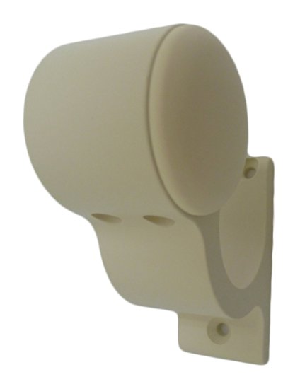 シロクマ 異形ブラケットL止（右） 35Φ アイボリ 【BR-83R】【メーカー直送のみ・代引き不可・NP後払い不可】