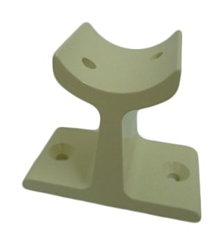 シロクマ アルミ異形ブラケット直受 32Φ用 アイボリ 【BR-8】