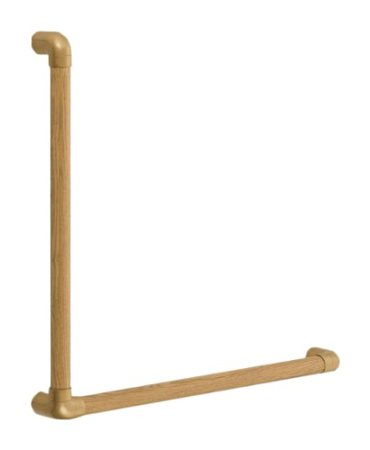 シロクマ スリムユニバーサル手すりL形 AG・Lオーク 【BR-592】【メーカー直送のみ・代引き不可・NP後払い不可】