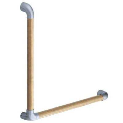 シロクマ ユニバーサル手すりL形 S／Lオーク 【BR-567】【メーカー直送のみ・代引き不可・NP後払い不可】