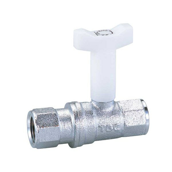 タブチ TBC TABUCHI 【25839100】 両メネジボール止水 逆止 S ロング M 逆止弁付ボール止水栓ワンタッチ脱着形ハンドルロング式 両メネジ メッキ付 品番：13NS BGGR-MH*