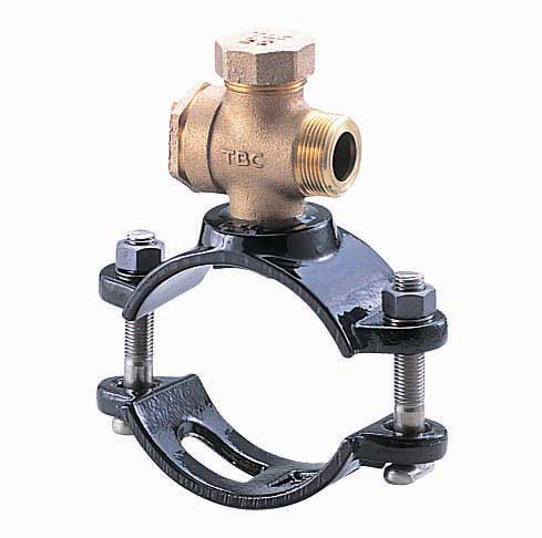 タブチ TBC TABUCHI 【40024201-25】 サドル分水栓 水検 TBC形サドル付分水栓 コック式石綿管用 鉛レス銅合金 品番：300X13 BSA*-L