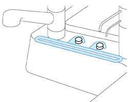 【ゆうパケット対応可】 トクラス TOCLAS 洗剤カゴ掛け マーブルファミリーシンク用 浄水器取付時 【HWMESKKV】 キッチン マーブルファミリーシンク