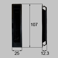 LIXIL リクシル トステム 引手（樹脂） 【商品コード：PNAT738C 内容物：本体(PNAT738C)×1 ブラック 】