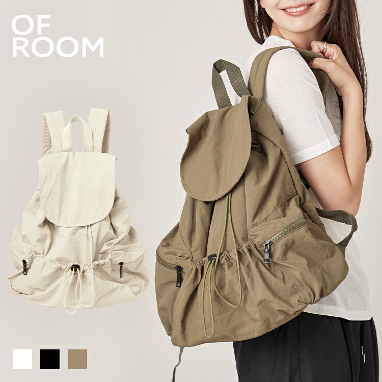 Rakuten - ＼クーポンで5,082円／ バッグ レディース 春夏 ナイロンバッグ リュック 可愛い カジュアル ｜アウトポケットバックパック ｜ 【公式】 OFROOM オフルーム