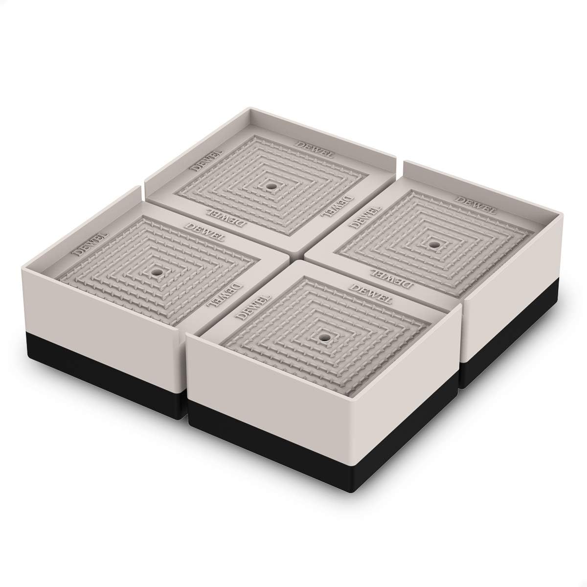 【冬得★18%券!】DEWEL 洗濯機かさ上げ台 防振ゴム 防滑パッド 重ねて高さ調節 洗濯機 台 冷蔵庫/家電/家具/ソファー/こたつ 底上げ 増高脚 耐加重...