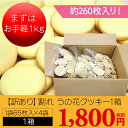 【訳あり】割れ うの花クッキー1箱(約65枚×4袋 約260枚入 約1kg)【通常商品よりも約20枚程度増量!】ダイエット食品 ダイエット クッキー プレーン(うの花クッキー)