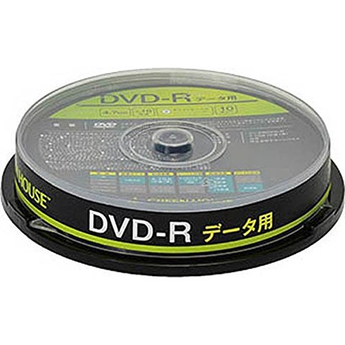 グリーンハウス データ用 DVD-R　10枚組 スピンドル 大容量データを1回記録できるDVD-Rメディア GH-DVD..