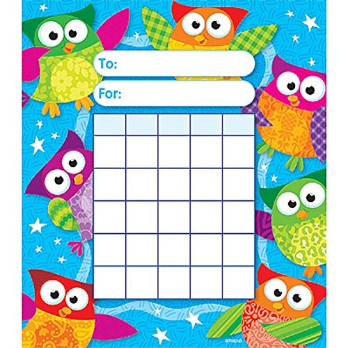 Trend Enterprises トレンド ごほうびシール カラフル ふくろう シール台紙 36枚 Trend Incentive Pads Owl-Stars T-73034