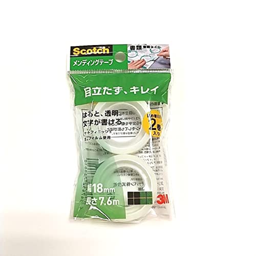 3M 事務用テープ メンディングテープ小巻 詰替え用 18mm×7．6m 7010610139