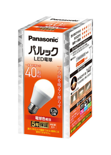 パナソニック LDA4LHS4 パルック LED電球 4.4W 電球色相当 