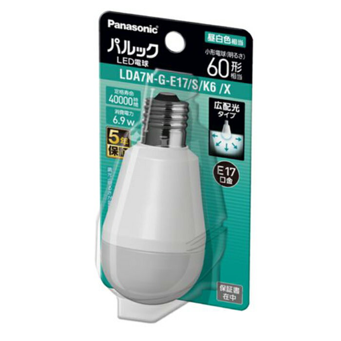 パナソ二ック LDA7NGE17SK6X パルック LED電球 6.9W ブリスター（昼白色相当）