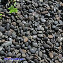 正宇ストーン 彩美 黒 天然玉石 黒玉砂利 那智風黒石 5分(15〜20mm) 300kg
