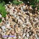 化粧砂利 庭石 砕石 クラッシュマーブルイエロー 外構 庭 ガーデニング 駐車場 防犯砂利 5分(15~20mm) 20kg