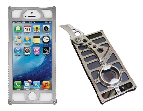 TactiCall Alpha 1 （タクティカル　アルファ　1）iPhone 5 Case Polished Stainless I PHONE　5用ケース　シルバーナイフ　ボトルオープナー付